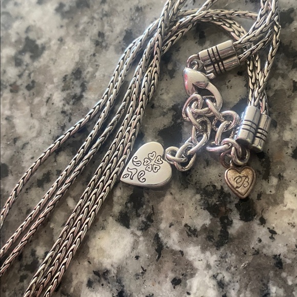 Brighton Ophelia Multi Strand Etched Heart Necklace - Picture 6 of 7